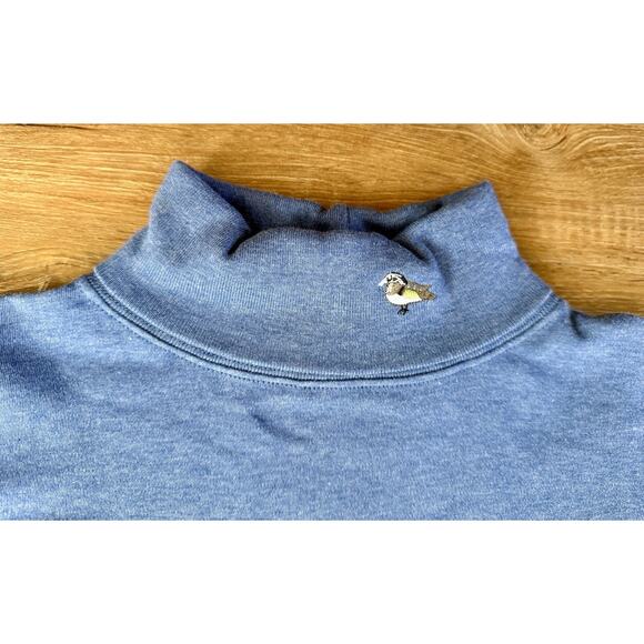 VTG National Wildlife Federation Blue Turtleneck Duck Mens Large EUC - Picture 5 of 7